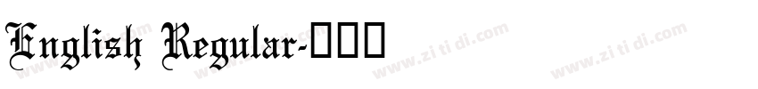 English Regular字体转换